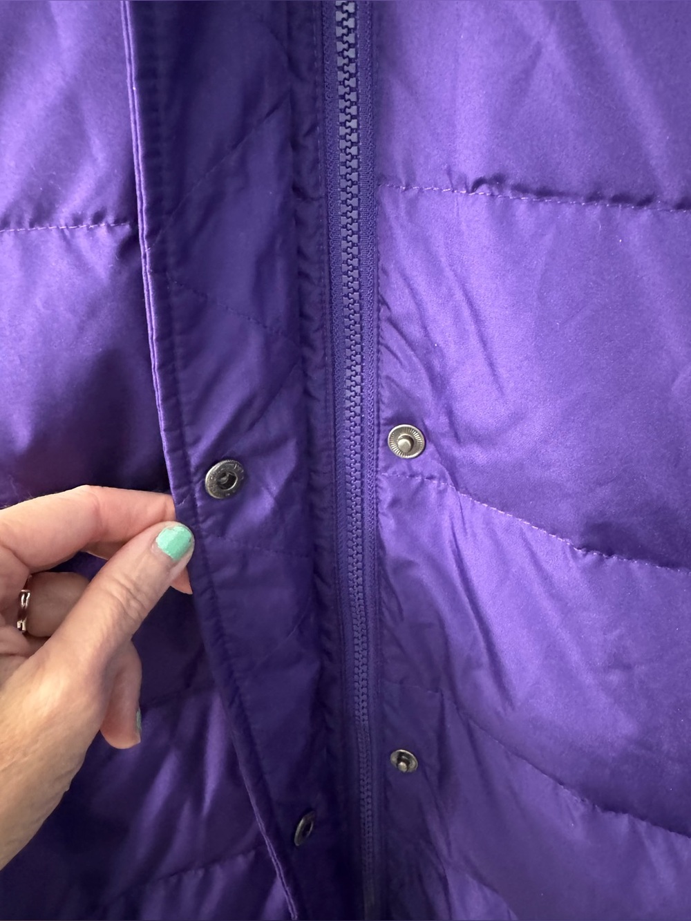 Lands’ End Women’s Down Faux Fur Winter Coat in Vibrant Concord - Picture 5 of 14